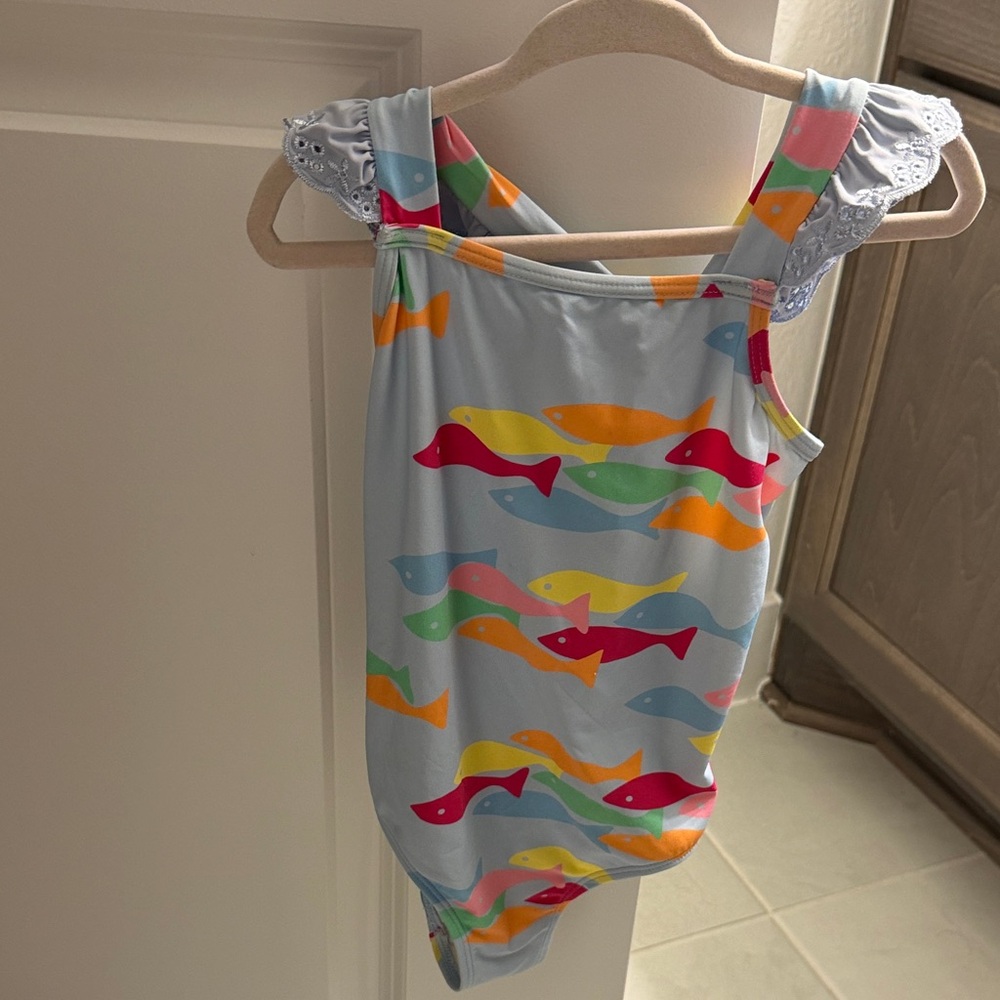 The Beaufort Bonnet Company Colorful Fish Kids Swim One Piece